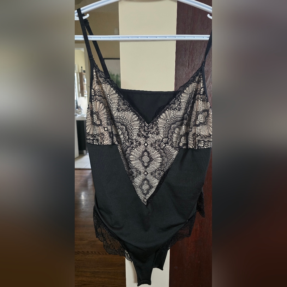 Popilush Black Lace Bodysuit/Shapwear